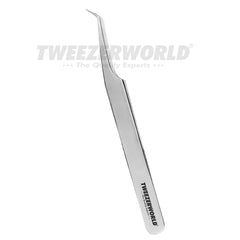 Plain 45 Degree Fiber Tip Lash Tweezers