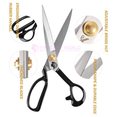 Professional Tailor Scissors Cutting Fabric Leather Paper Raw Materials