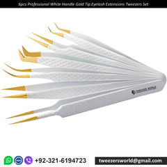 White Gold Types of Tweezers Eyelash Tweezers Set Boots Near Me
