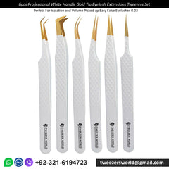 White Gold Types of Tweezers Eyelash Tweezers Set Boots Near Me