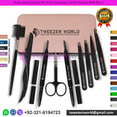 Professional Eyebrow Kit 10 Pcs Grooming Set For Women, With Razor