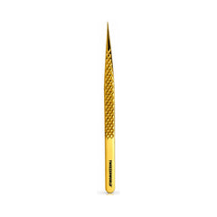 Slim Handle Straight Isolation Tip Tweezers - Gold | TWEEZER WORLD®