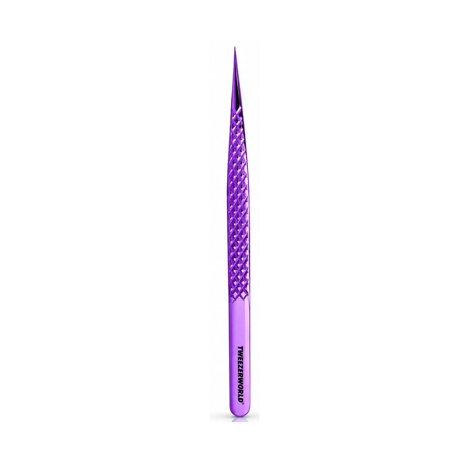 Slim Handle Straight Isolation Tip Tweezers - Purple | TWEEZER WORLD®