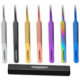 Diamond-Grip Fine-Tip Isolation Lash Tweezers - image 1 by TWEEZER WORLD