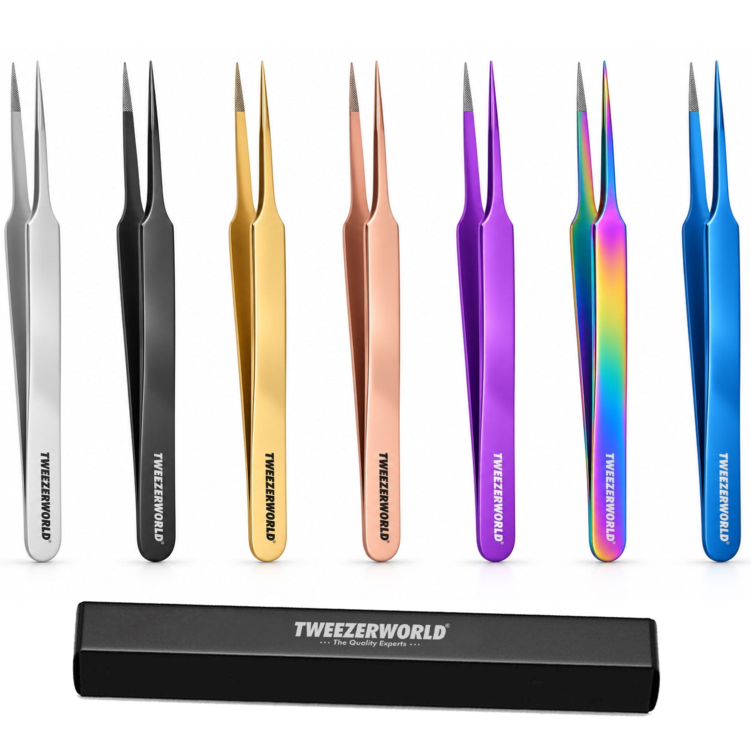Silver Needle-Tip Isolation Lash Tweezers - image 1 by TWEEZER WORLD