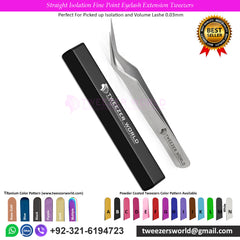 Straight Isolation Fine Point Eyelash Extension Tweezers