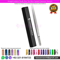 4pcs Volume & Isolation Silver Eyelash Extension Tweezers Set