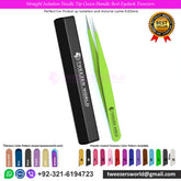 Straight Isolation Needle Tip Green Handle Best Eyelash Tweezers