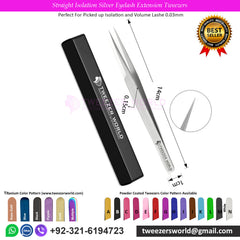 4pcs 90 Degree Volume & Straight Isolation Eyelash Extension Tweezers Set