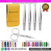 Top Rated 5pcs Silver Best Tweezers For Eyebrow Set With Scissor