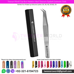 Tweezer World Top Best Stainless Steel Tweezers Eyelash Extension Tools