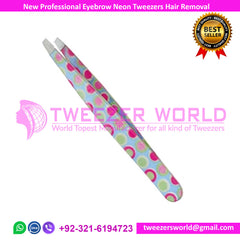 Paper Coated Eyebrow Sky Tweezers With Stainless Steel Slanted tip