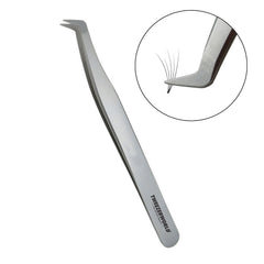 Volume Fan Lash Tweezers Curved Flat Tip | TWEEZER WORLD