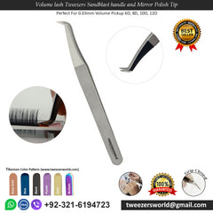 Sandblast Volume Lash Tweezers | Eyelash Tweezer OEM