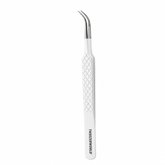 Curved Isolation Lash Tweezers Color and Silver Fiber Tip | TWEEZER WORLD®