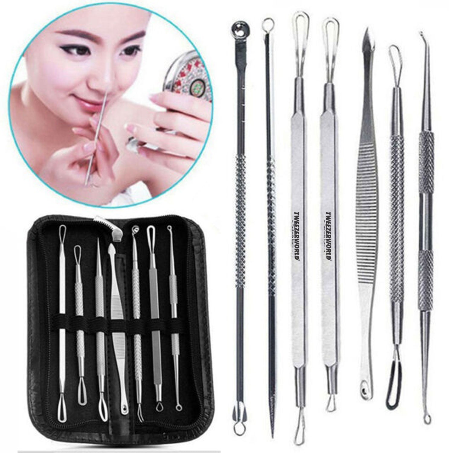Zit Popping Tool, Spot Popping Tool Kit - TWEEZER WORLD