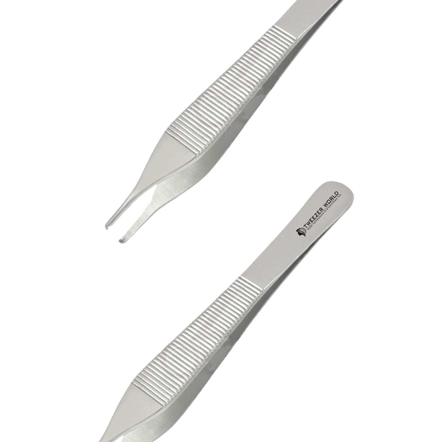 Adson tissue forceps 12 cm 1x2 teeth — tip and handle detail — TWEEZER WORLD