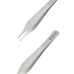 Adson tissue forceps 12 cm 1x2 teeth — tip and handle detail — TWEEZER WORLD