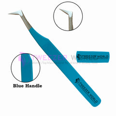 Best Selling L-Shape Volume Blue Handle Best Eyelash Volume Tweezers