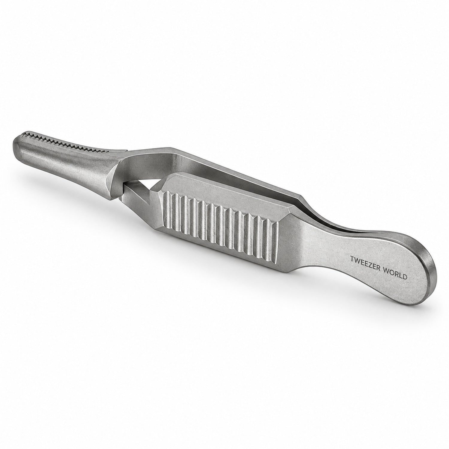 Bulldog-Type Serrefine Clamp – Straight, 28 / 35 / 50 mm — reverse three-quarter catalogue illustration