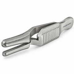 Bulldog-Type Serrefine Clamp – Straight, 28 / 35 / 50 mm — jaw detail catalogue illustration