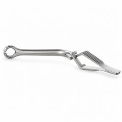 Calman Carotid Bulldog Clamp – Angled, 40 mm Tip — catalogue illustration on white background