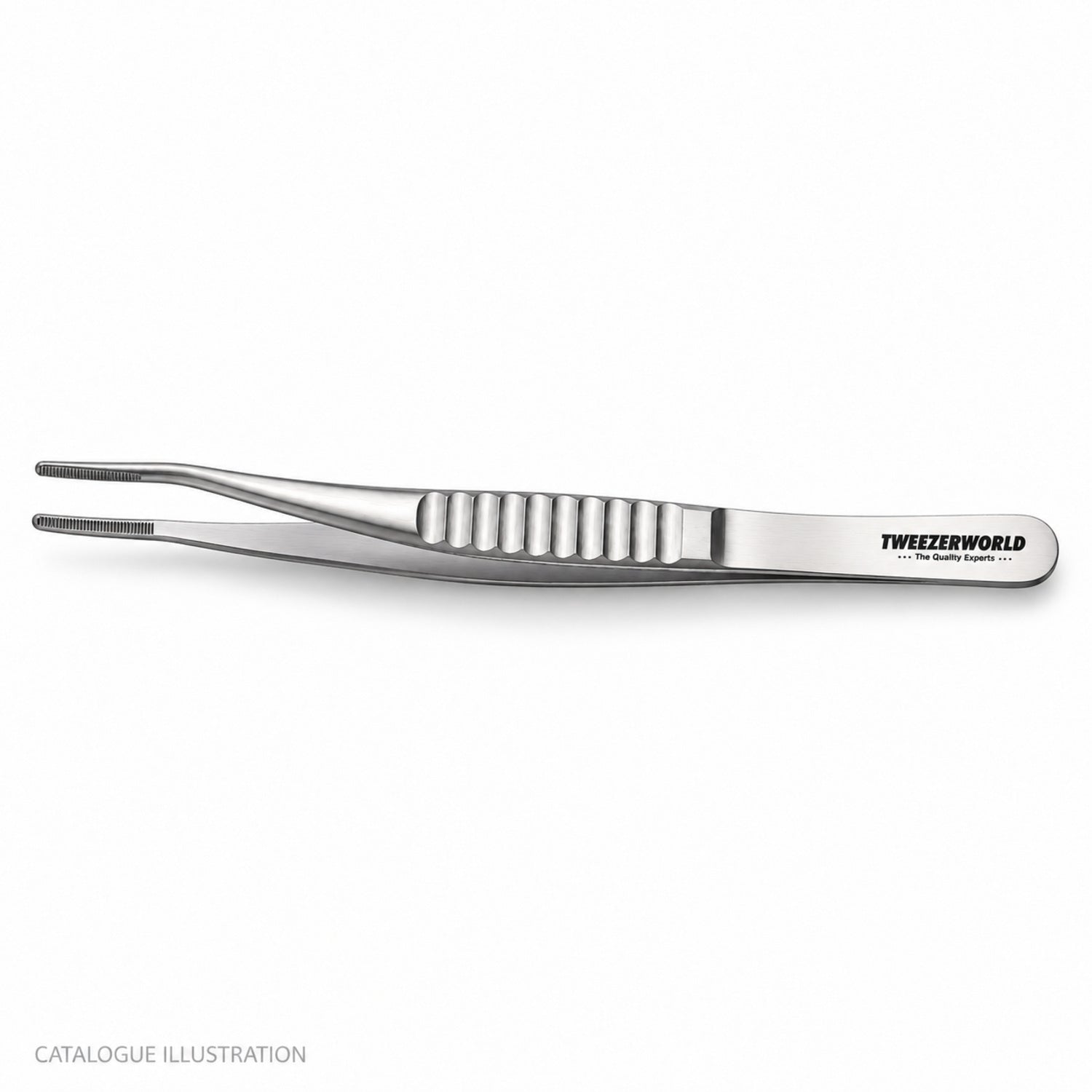 TWEEZER WORLD DeBakey angled forceps, top view — catalogue illustration; sample geometry pending verification