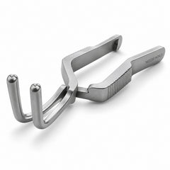 DeBakey Cross-Action Bulldog Clamp – 90° Angled, 7 cm — front perspective catalogue illustration