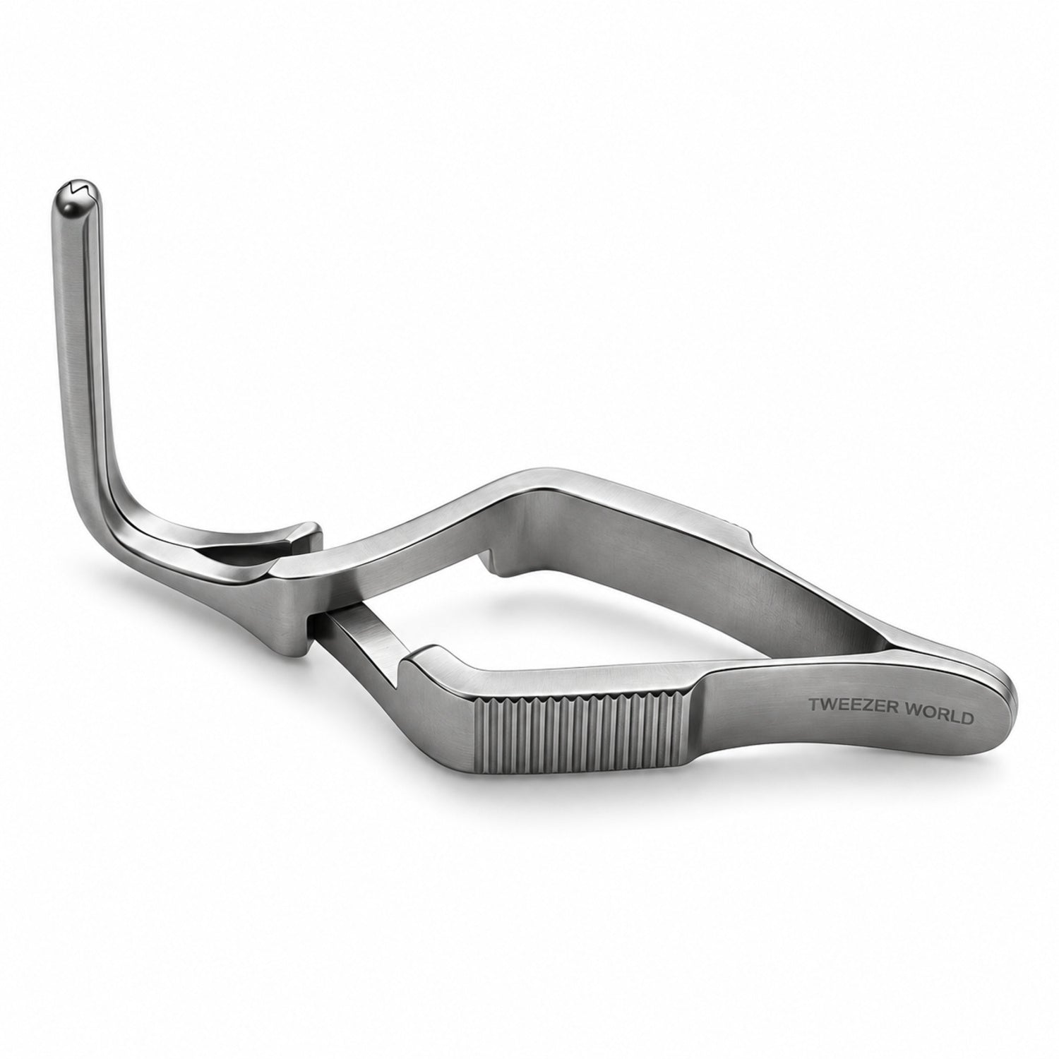 DeBakey Cross-Action Bulldog Clamp – 90° Angled, 7 cm — reverse three-quarter catalogue illustration