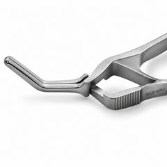 DeBakey Cross-Action Bulldog Clamp – Angled, 12 cm — jaw detail catalogue illustration