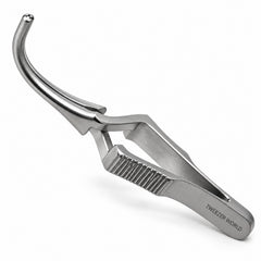 DeBakey Cross-Action Bulldog Clamp – Curved, 20 mm Jaw — jaw detail catalogue illustration