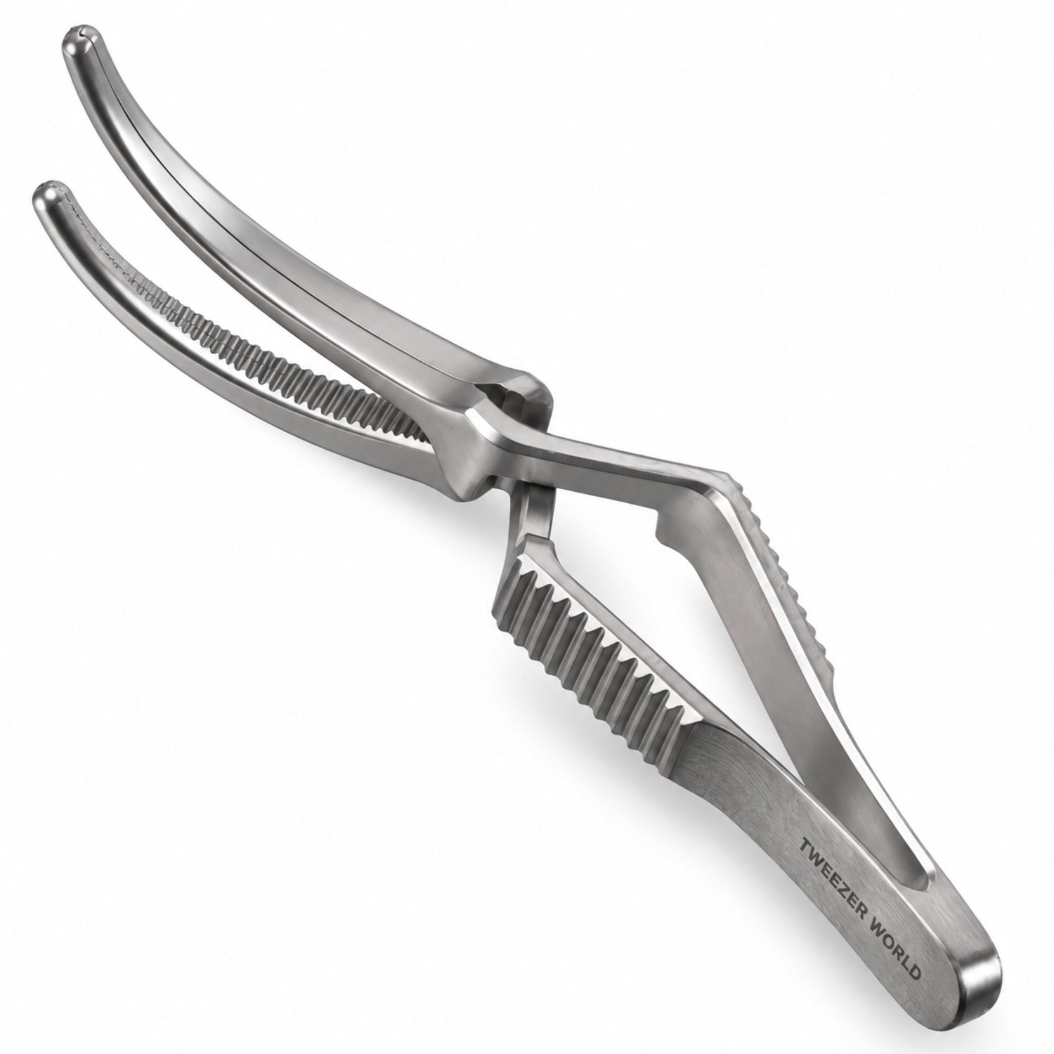 DeBakey Cross-Action Bulldog Clamp – Curved, 45 mm Jaw — jaw detail catalogue illustration