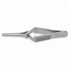 DeBakey Cross-Action Bulldog Clamp – Straight, 30 mm — catalogue illustration on white background