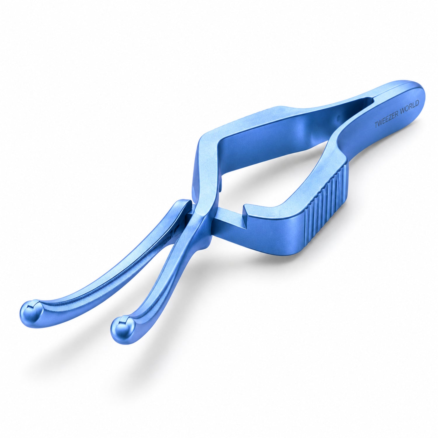 DeBakey Cross-Action Bulldog Clamp Titanium Option – Curved, 7.5 cm — front perspective catalogue illustration