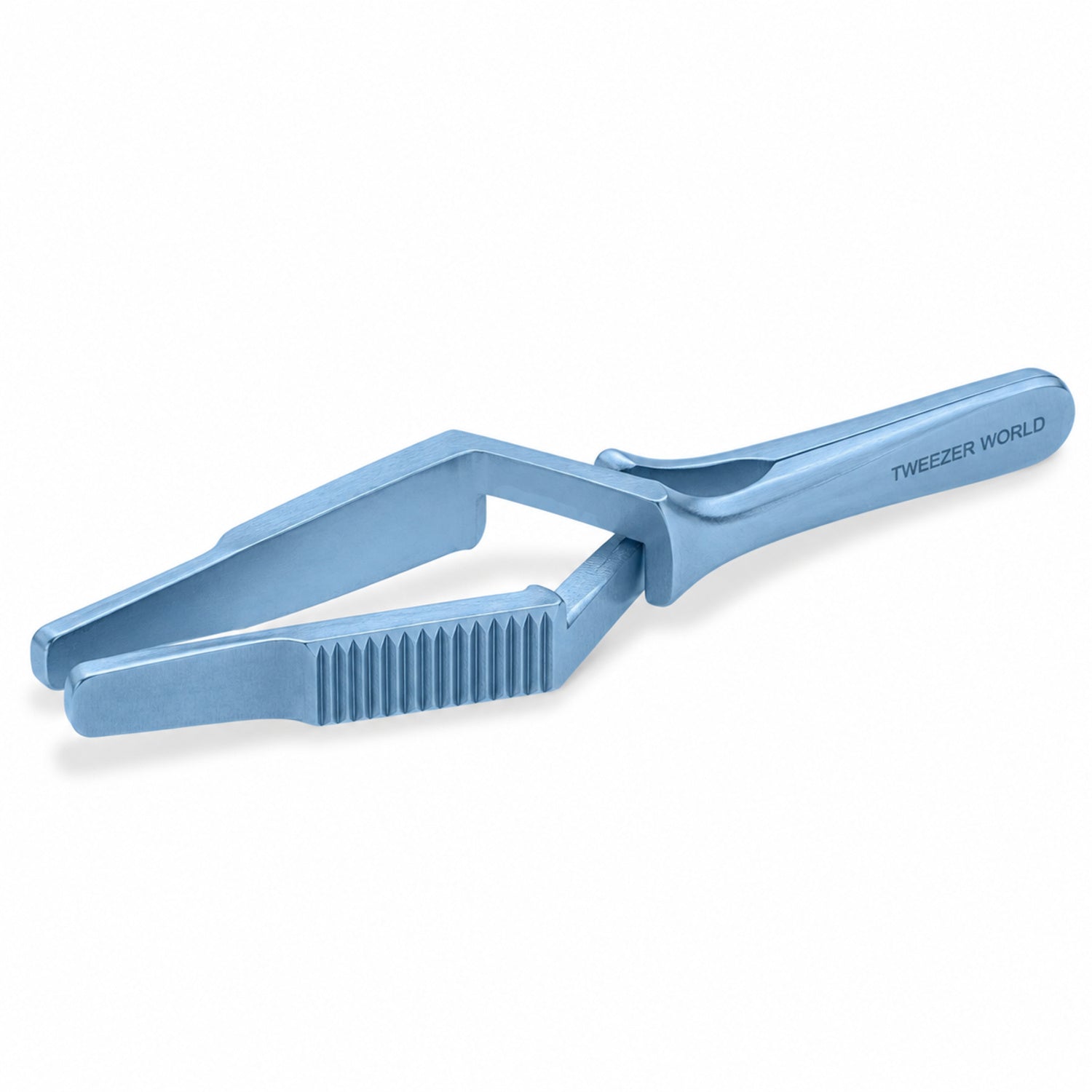 DeBakey Cross-Action Bulldog Clamp Titanium Option – Straight, 7.5 cm — reverse three-quarter catalogue illustration
