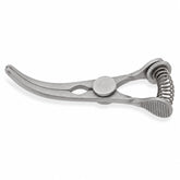 DeBakey Glover Bulldog Clamp – Curved, 35 mm Jaw — catalogue illustration on white background