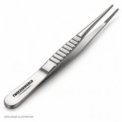 TWEEZER WORLD DeBakey long forceps, tail detail view — catalogue illustration; sample geometry pending verification