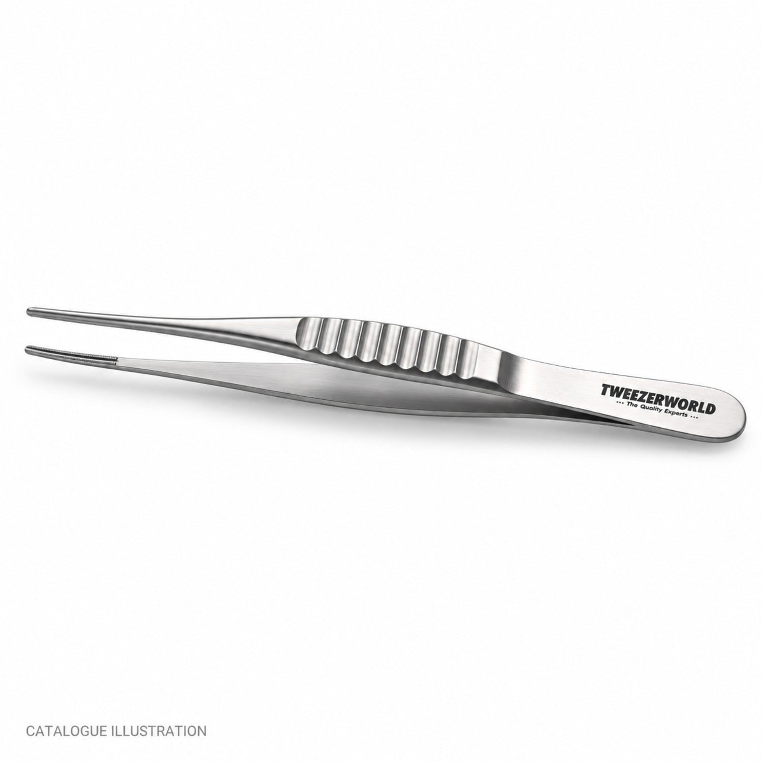 TWEEZER WORLD DeBakey micro forceps, side view — catalogue illustration; sample geometry pending verification
