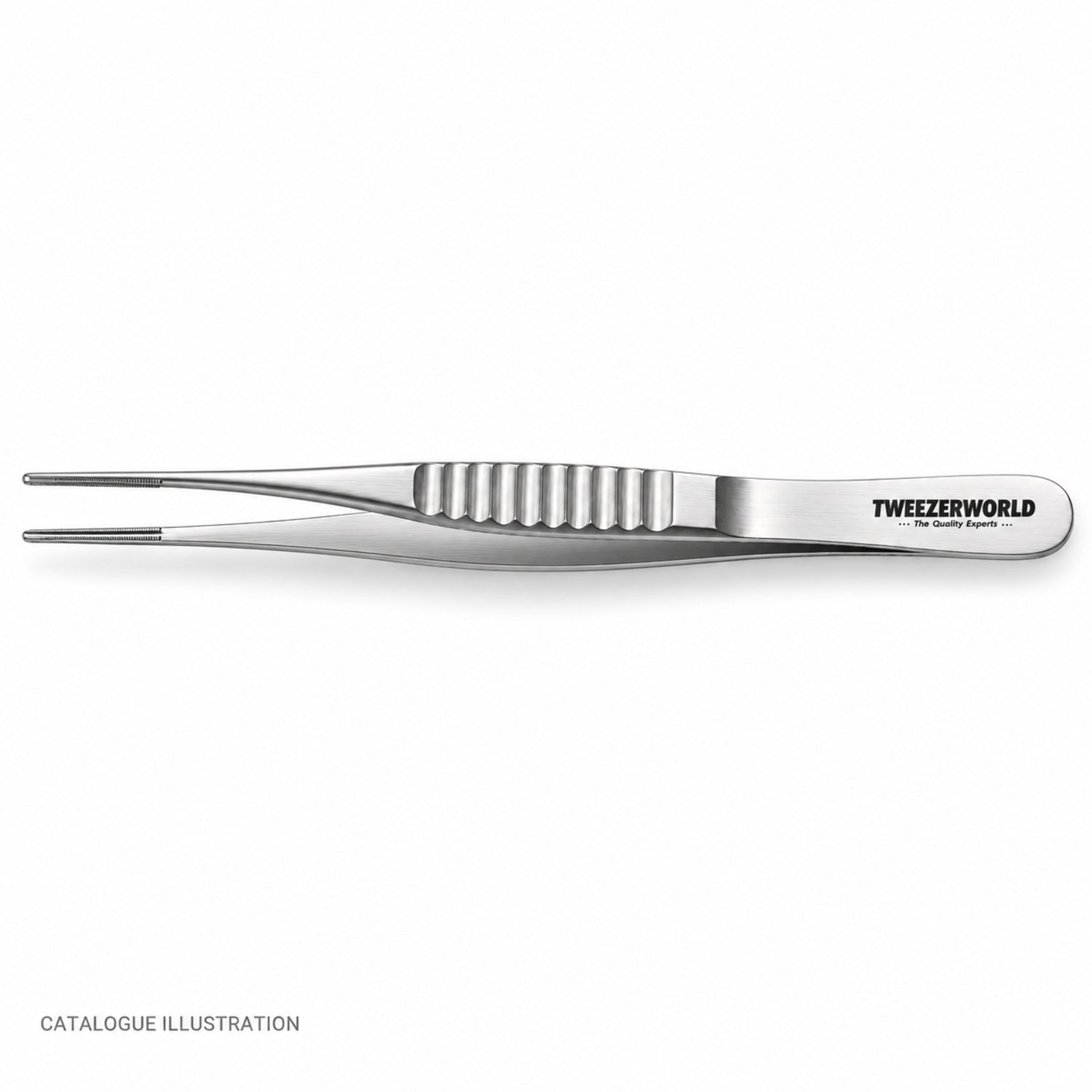 TWEEZER WORLD DeBakey micro forceps, top view — catalogue illustration; sample geometry pending verification
