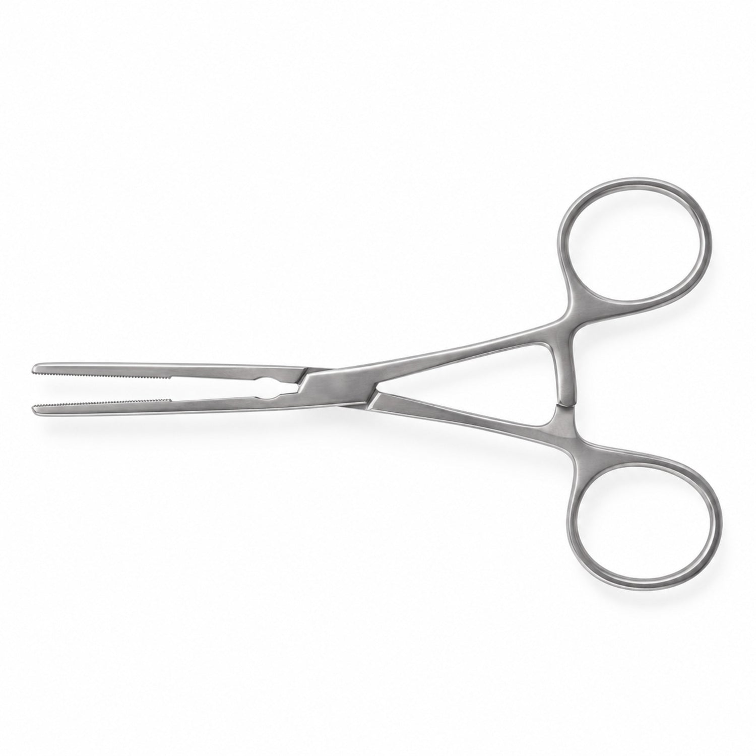 DeBakey Ring-Handle Bulldog Clamp – Straight, 53 mm Jaw — catalogue illustration on white background