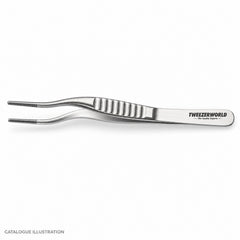 TWEEZER WORLD DeBakey s-curve forceps, top view — catalogue illustration; sample geometry pending verification