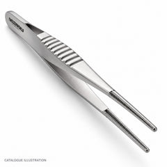 TWEEZER WORLD DeBakey straight forceps, tip detail view — catalogue illustration; sample geometry pending verification