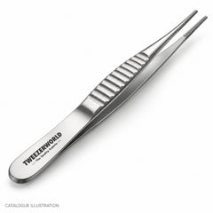 TWEEZER WORLD DeBakey titanium forceps, tail detail view — catalogue illustration; sample geometry pending verification