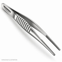TWEEZER WORLD DeBakey titanium forceps, tip detail view — catalogue illustration; sample geometry pending verification