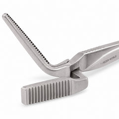 Diethrich Micro Bulldog Clamp – Angled, 20 mm Jaw — jaw detail catalogue illustration