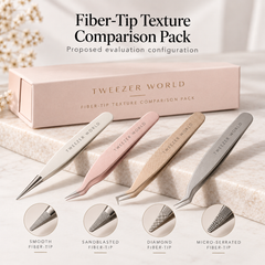 Fiber-Tip Texture Comparison Pack — proposed configuration (AI-generated concept illustration, not verified production product)
