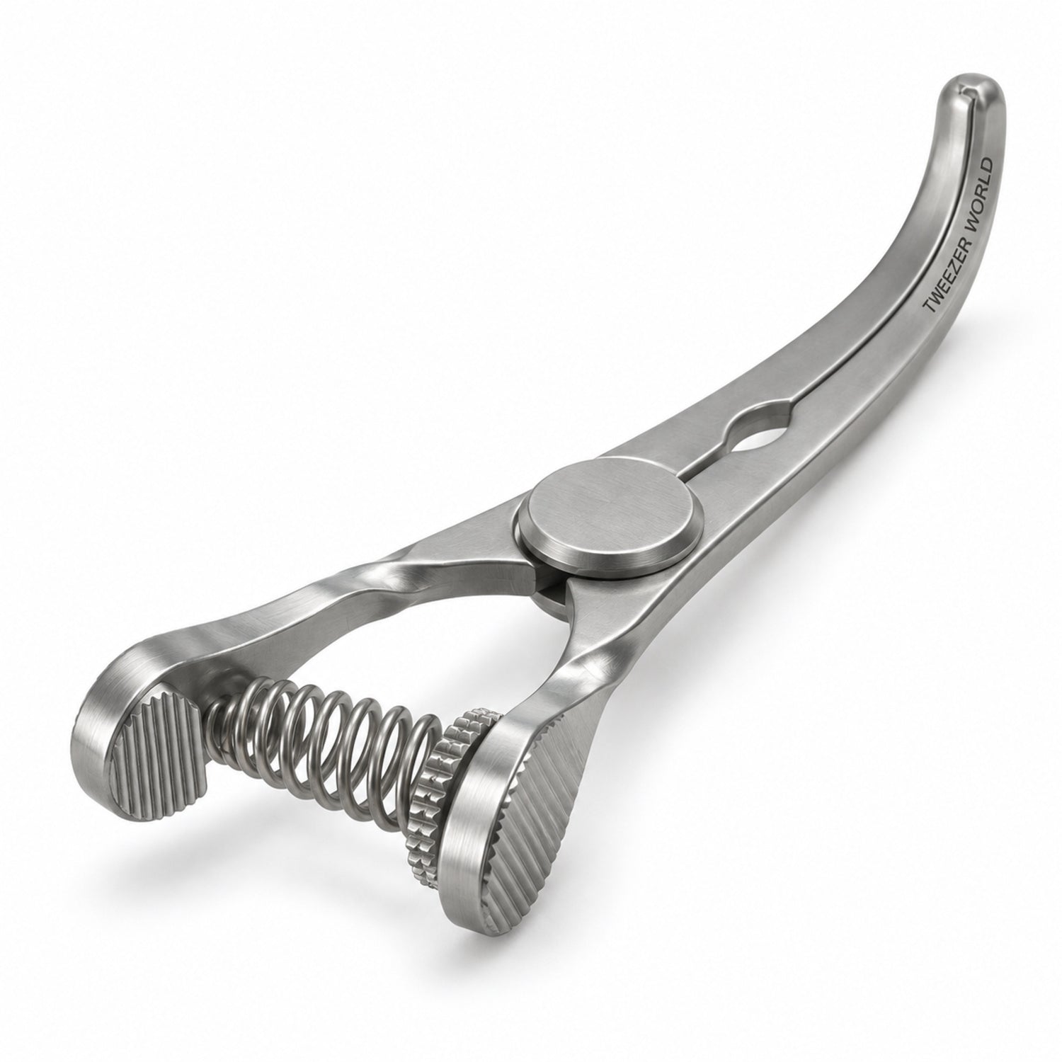 Glover Bulldog Clamp – Curved, 18 mm Jaw — front perspective catalogue illustration