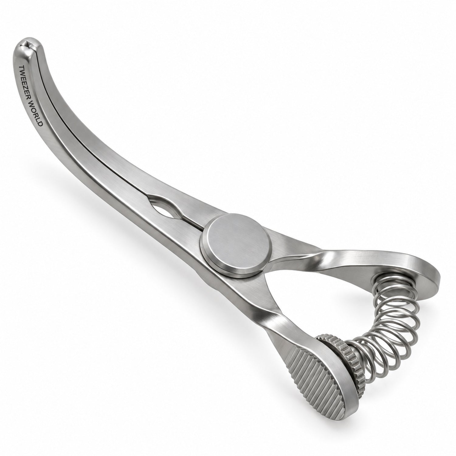 Glover Bulldog Clamp – Curved, 18 mm Jaw — reverse three-quarter catalogue illustration
