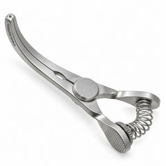 Glover Bulldog Clamp – Curved, 18 mm Jaw — reverse three-quarter catalogue illustration