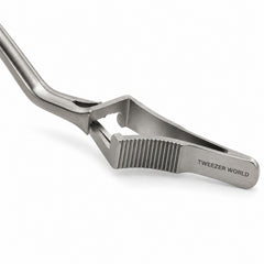 Kitzmiller Bulldog Clamp – Left Angled, 60 mm Jaw — jaw detail catalogue illustration